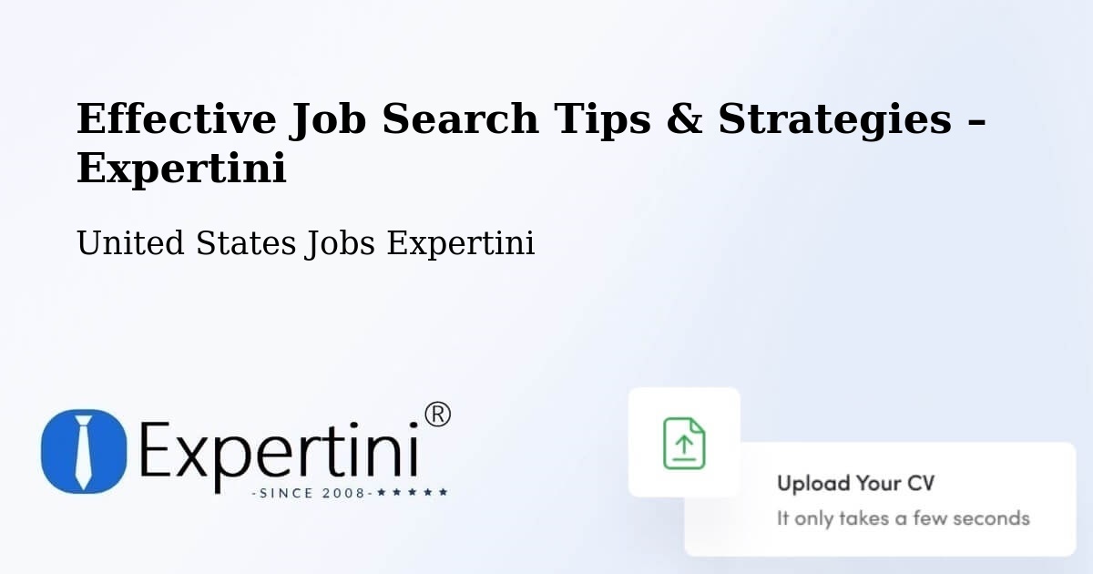 Job Search Tips & Strategies for Job Seekers – Des Arc - Des Arc, United States Jobs Expertini