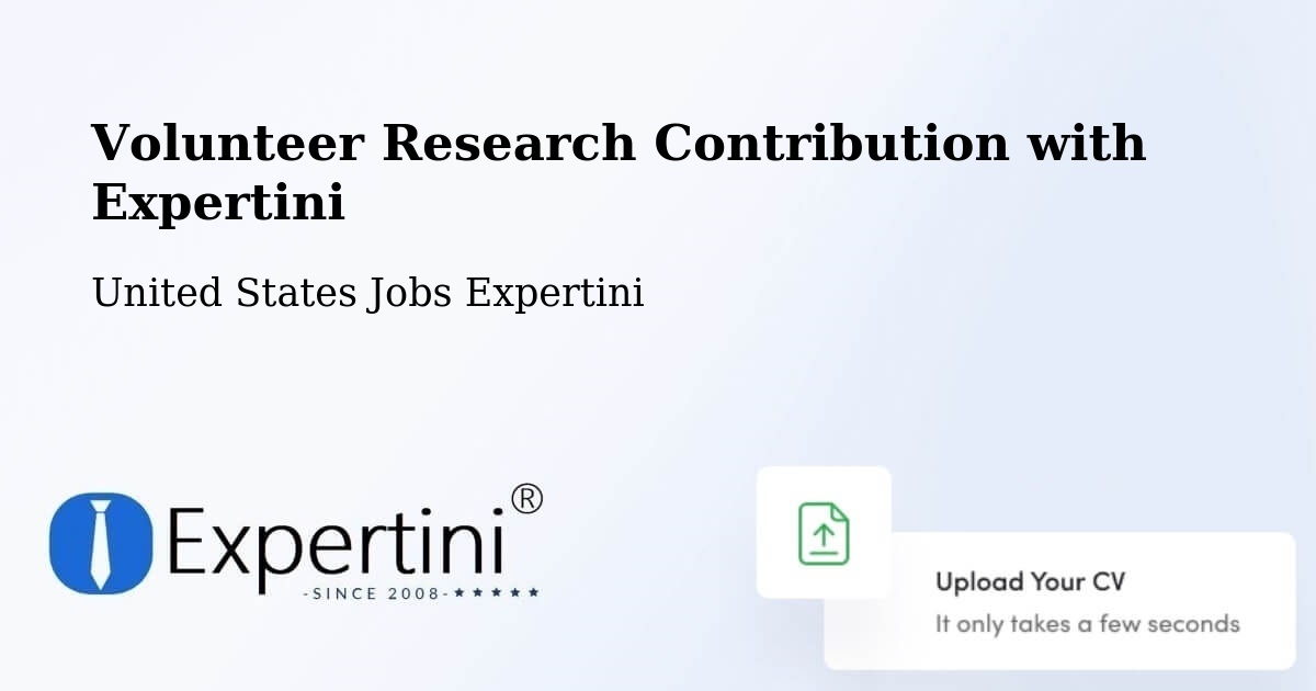 Volunteer Research Contribution Program – Des Arc - United States Jobs Expertini